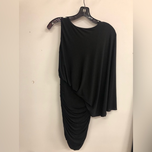 BCBGMAXAZRIA BLACK VENUS DRAPED COCKTAIL DRESS IN SIZE XS - Picture 5 of 10